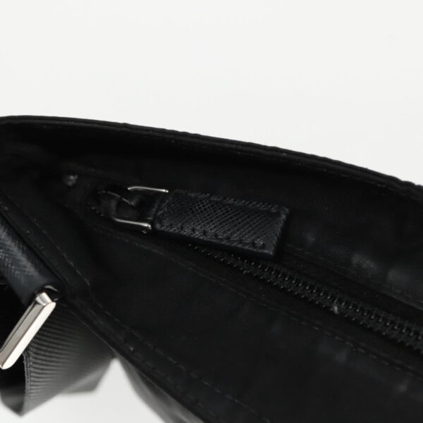 PRADA Shoulder Bag Nylon Black Silver  95787