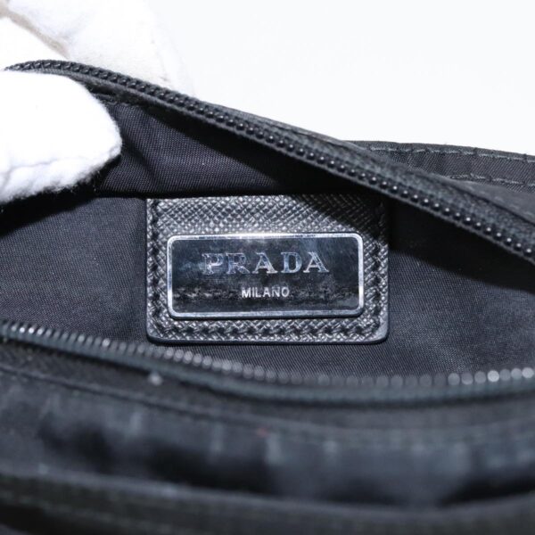 PRADA Shoulder Bag Nylon Black Silver  95787