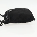 PRADA Shoulder Bag Nylon Black Silver  95787