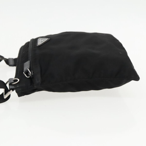 PRADA Shoulder Bag Nylon Black Silver  95787