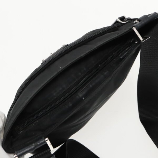 PRADA Shoulder Bag Nylon Black Silver  95787