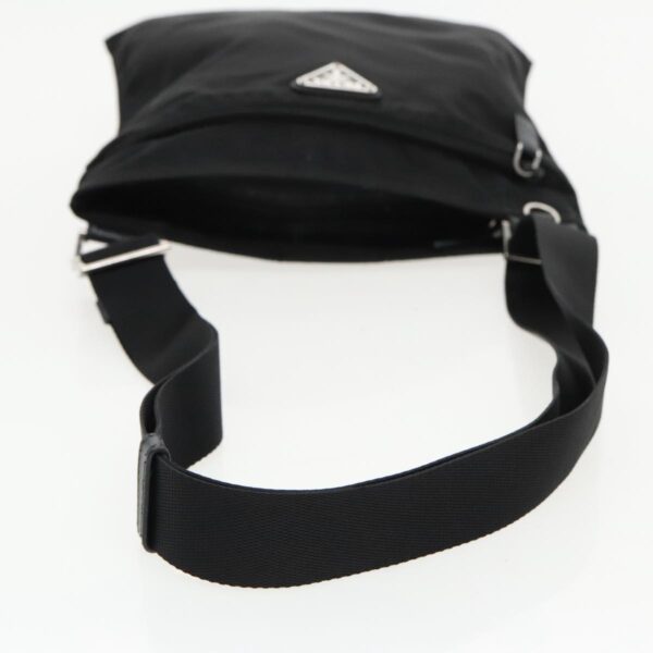 PRADA Shoulder Bag Nylon Black Silver  95787