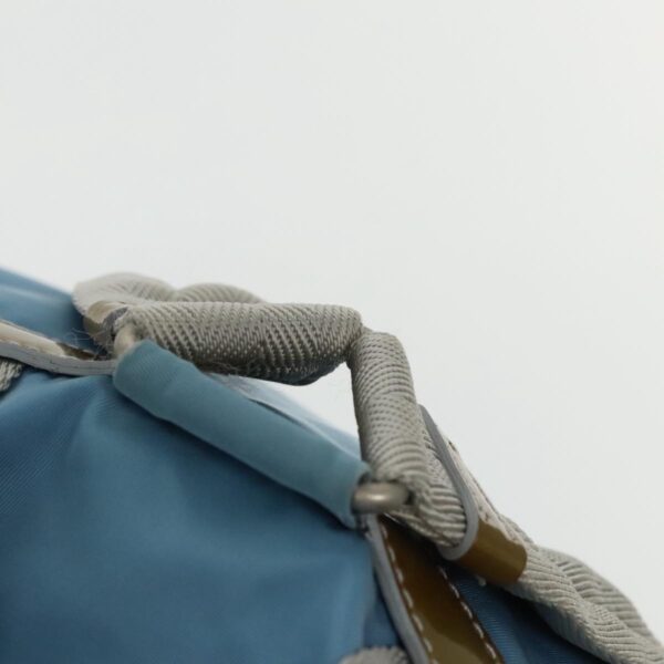 PRADA Backpack Nylon Blue Silver  95917
