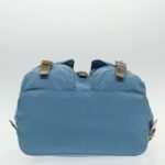 PRADA Backpack Nylon Blue Silver  95917