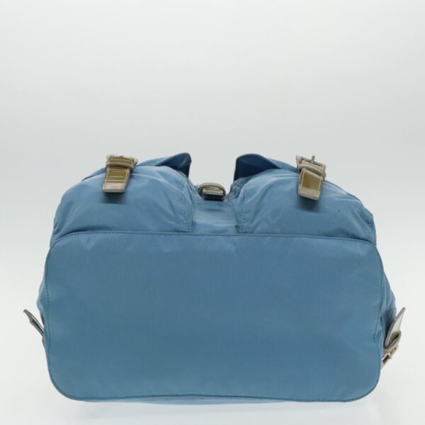 PRADA Backpack Nylon Blue Silver  95917