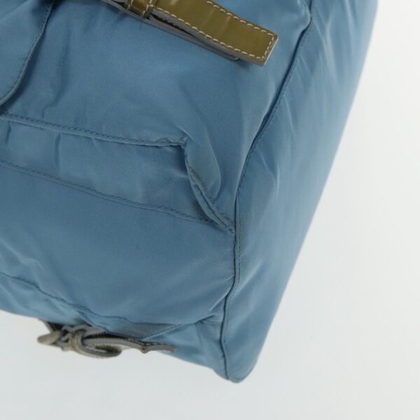 PRADA Backpack Nylon Blue Silver  95917