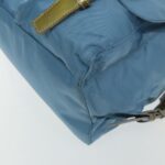 PRADA Backpack Nylon Blue Silver  95917