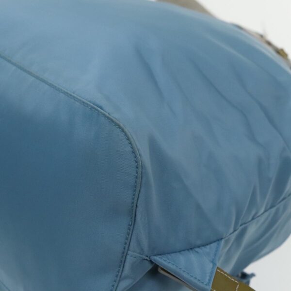 PRADA Backpack Nylon Blue Silver  95917