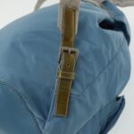 PRADA Backpack Nylon Blue Silver  95917