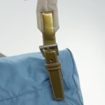 PRADA Backpack Nylon Blue Silver  95917