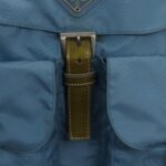PRADA Backpack Nylon Blue Silver  95917