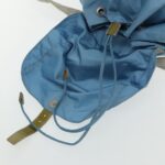 PRADA Backpack Nylon Blue Silver  95917