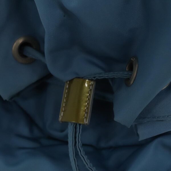 PRADA Backpack Nylon Blue Silver  95917