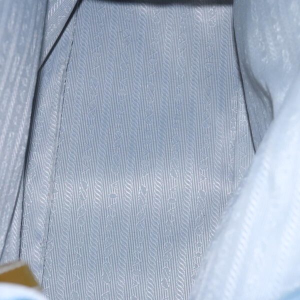 PRADA Backpack Nylon Blue Silver  95917