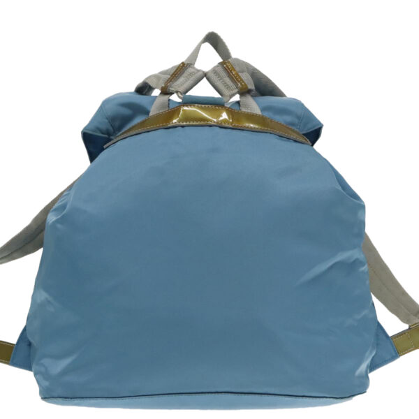 PRADA Backpack Nylon Blue Silver  95917