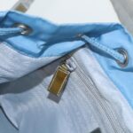 PRADA Backpack Nylon Blue Silver  95917