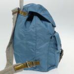 PRADA Backpack Nylon Blue Silver  95917