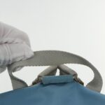 PRADA Backpack Nylon Blue Silver  95917