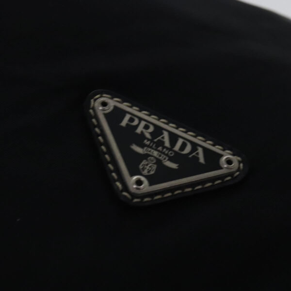 PRADA Shoulder Bag Nylon Black Silver  96001