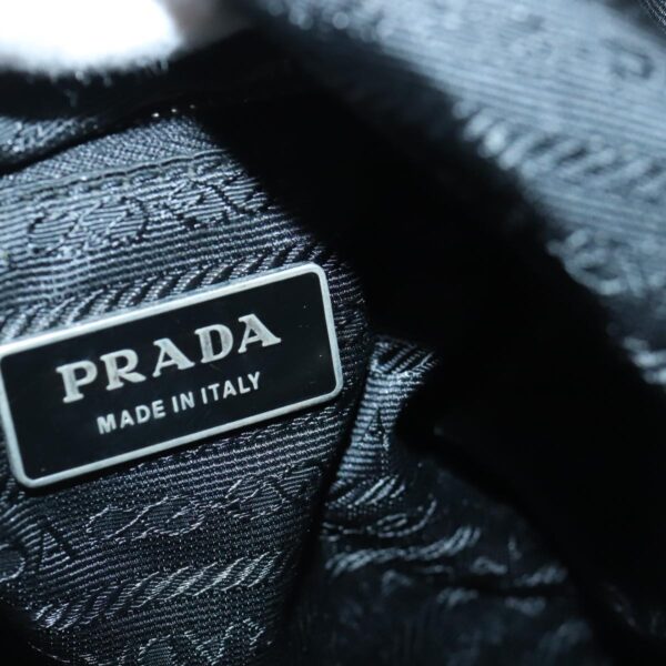 PRADA Shoulder Bag Nylon Black Silver  96001