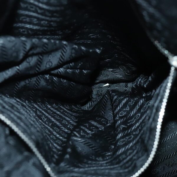 PRADA Shoulder Bag Nylon Black Silver  96001