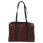 PRADA Tote Bag Nylon Bordeaux Silver  96068