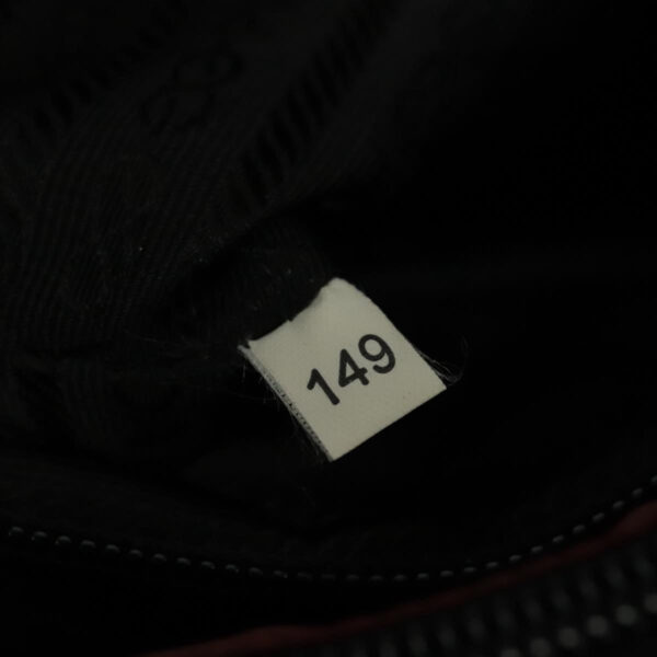 PRADA Tote Bag Nylon Bordeaux Silver  96068