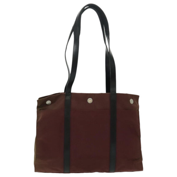 PRADA Tote Bag Nylon Bordeaux Silver  96068