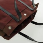 PRADA Tote Bag Nylon Bordeaux Silver  96068