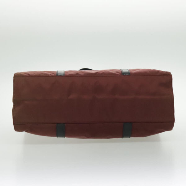 PRADA Tote Bag Nylon Bordeaux Silver  96068