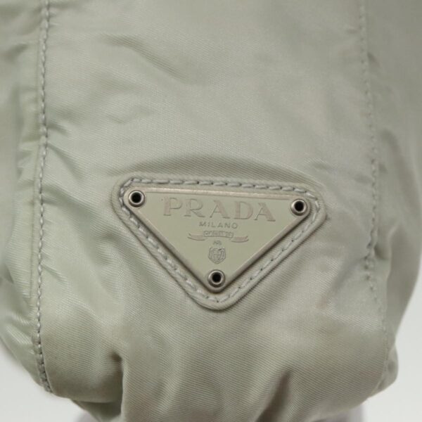 PRADA Tote Bag Nylon Gray Silver  96290