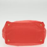 PRADA Hand Bag Nylon Orange Gold  96342