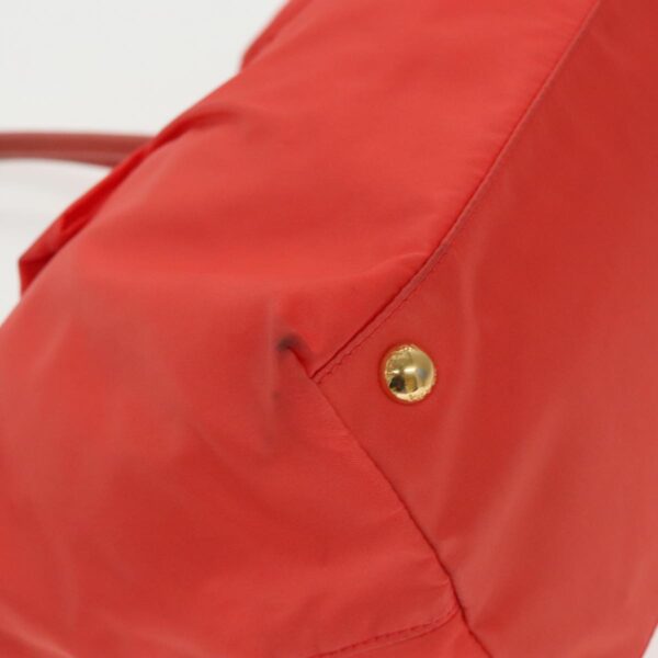 PRADA Hand Bag Nylon Orange Gold  96342