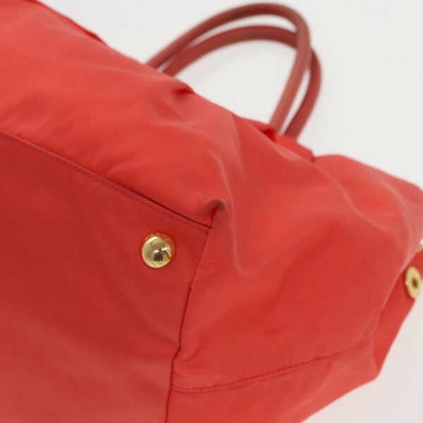 PRADA Hand Bag Nylon Orange Gold  96342