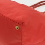 PRADA Hand Bag Nylon Orange Gold  96342