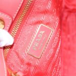 PRADA Hand Bag Nylon Orange Gold  96342