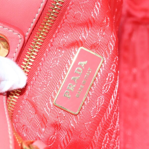 PRADA Hand Bag Nylon Orange Gold  96342
