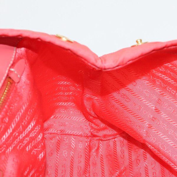 PRADA Hand Bag Nylon Orange Gold  96342