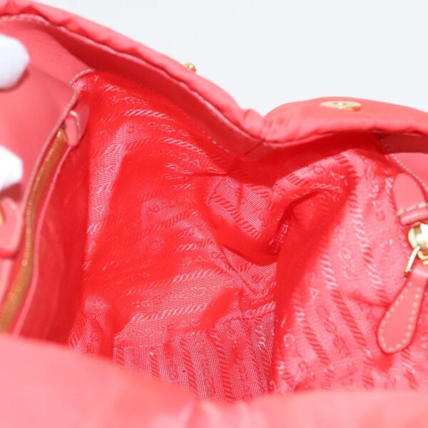 PRADA Hand Bag Nylon Orange Gold  96342