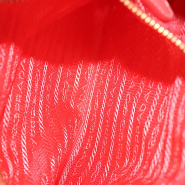 PRADA Hand Bag Nylon Orange Gold  96342