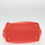 PRADA Hand Bag Nylon Orange Gold  96342