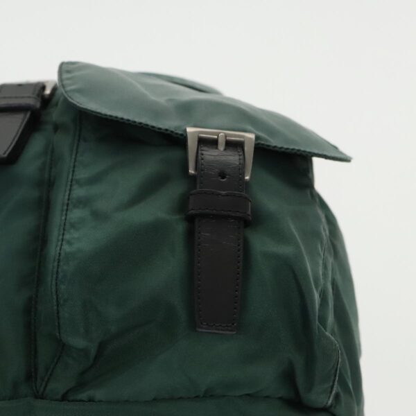 PRADA Backpack Nylon Green Silver  96346