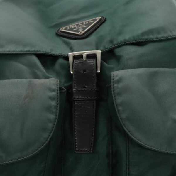 PRADA Backpack Nylon Green Silver  96346