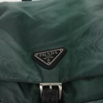 PRADA Backpack Nylon Green Silver  96346