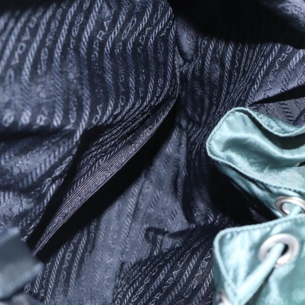 PRADA Backpack Nylon Green Silver  96346