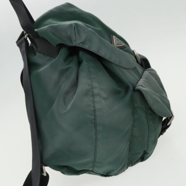 PRADA Backpack Nylon Green Silver  96346