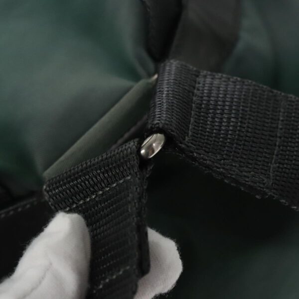 PRADA Backpack Nylon Green Silver  96346