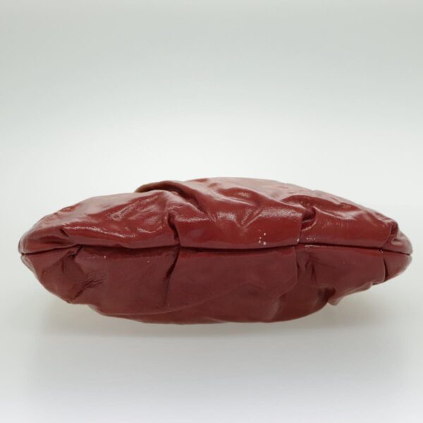 PRADA Hand Bag Enamel Yellow Silver 96373