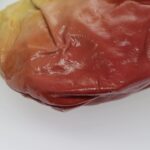 PRADA Hand Bag Enamel Yellow Silver 96373