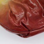 PRADA Hand Bag Enamel Yellow Silver 96373